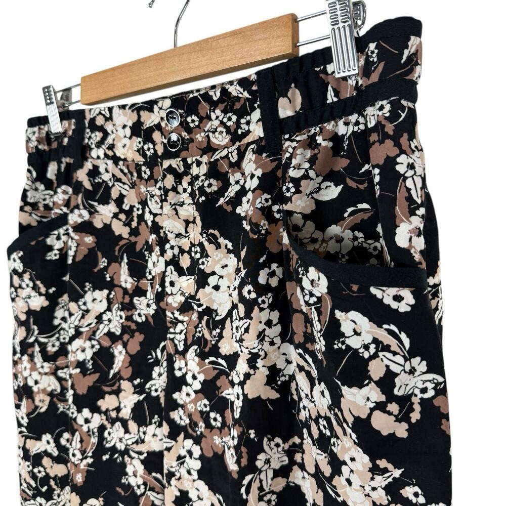 Anthropologie Pants Womens 10 Black Brown Cartonnier Nassella Joggers Trousers - Picture 8 of 14